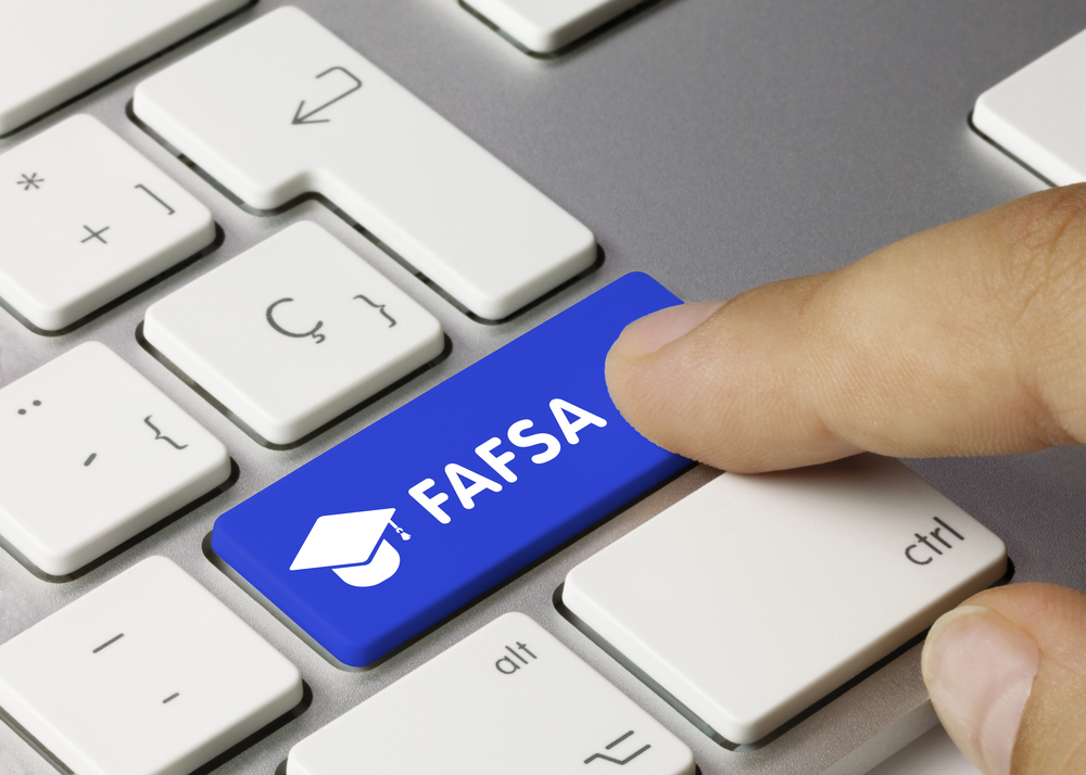 Computer keyboard with FAFSA button 